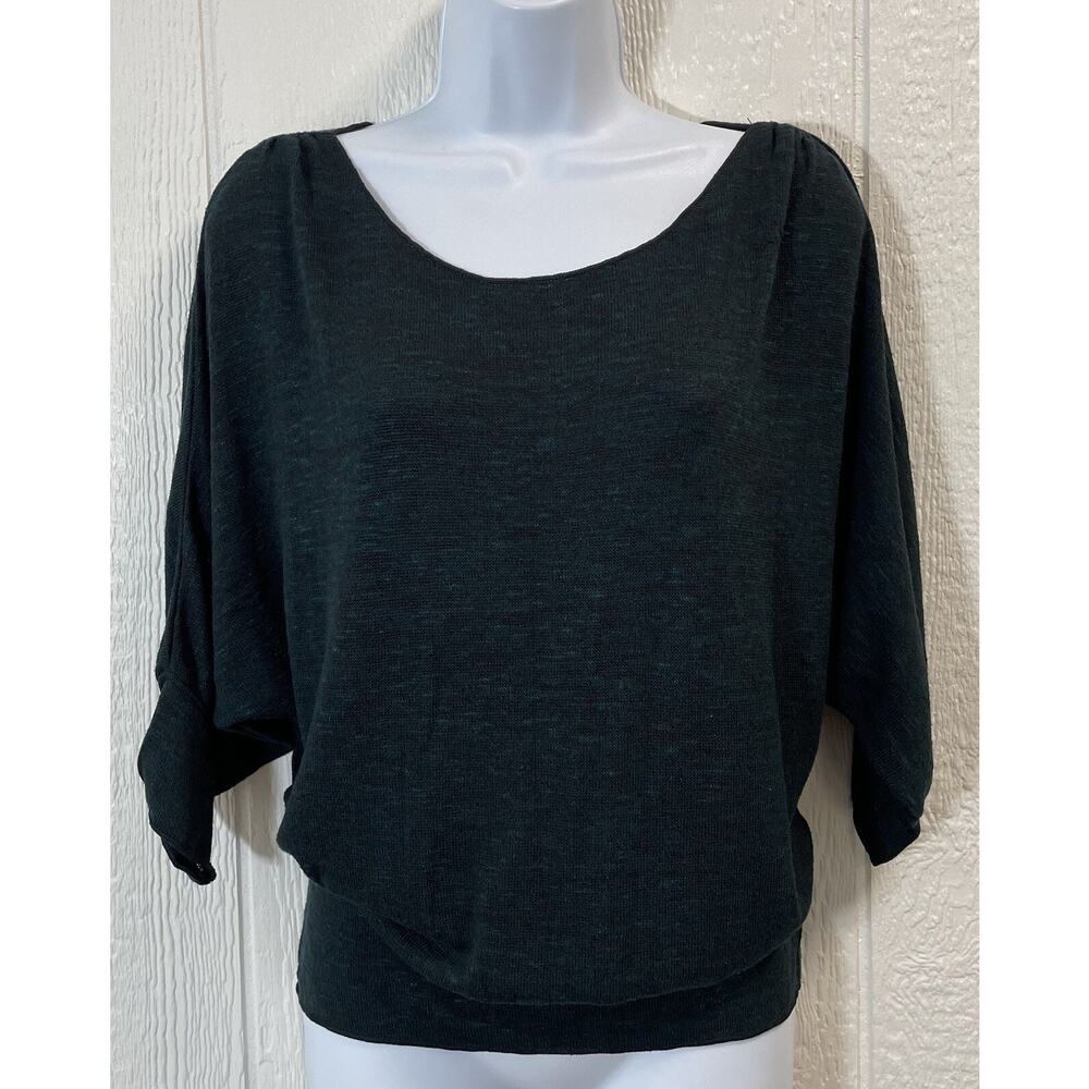 Women’s sweater STUDIO M size XS dark green top (tt10)